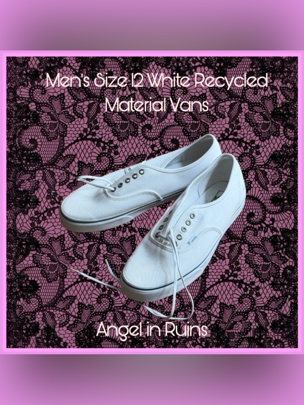 White Recycled Material Vans